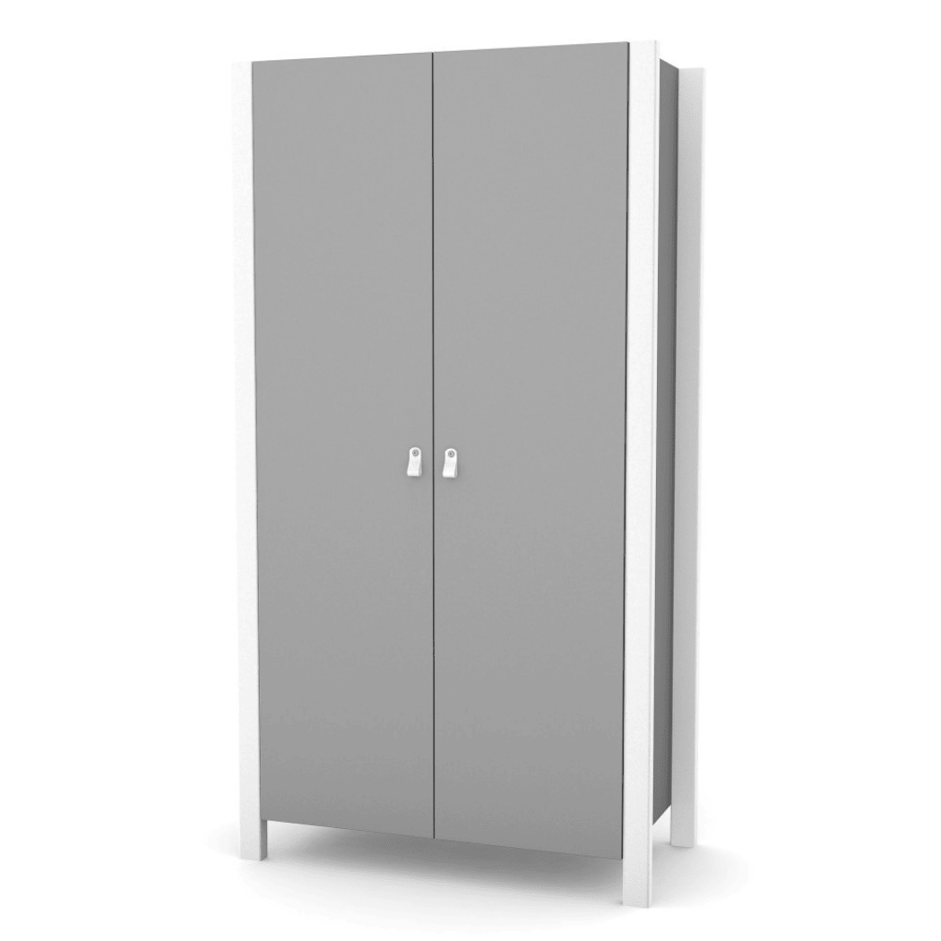 Dětska šatní skřín Zukko 960 Gekko Kids, Grafitová / Bílá